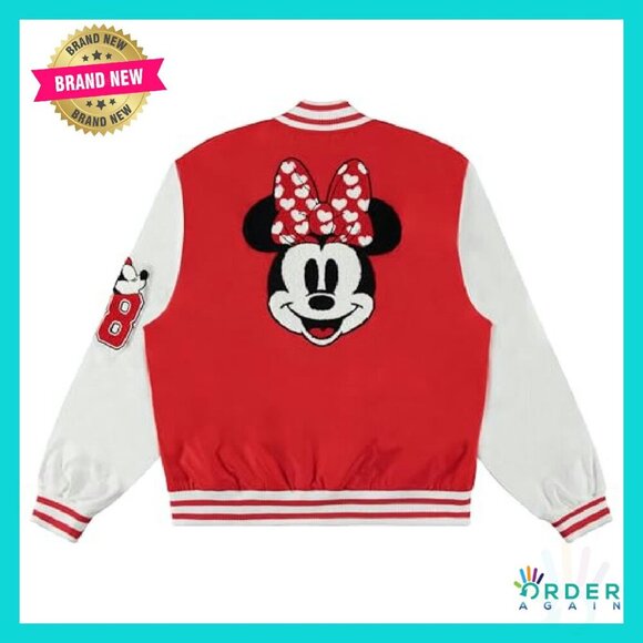 Oversized Varsity Bomber Jacket Retro Y2K Chic Polyester Soft Casual Wear - Picture 3 of 6